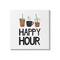 Stupell Industries Happy Hour Phrase Coffee Iced Drink Kitchen Beverage Canvas Wall Art